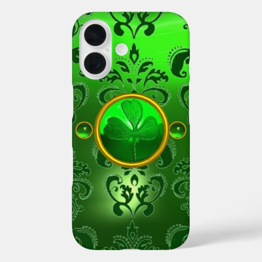 SAINT PATRICK'S DAY KLEEBLATT GREEN DAMASK Case-Mate iPhone HÜLLE (Rückseite)