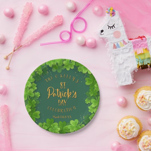 Saint Patrick's Day Kleeblatt Party Pappteller (Party)
