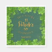 Saint Patrick's Day Kleeblatt Party Serviette (Vorderseite)
