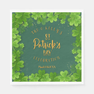 Saint Patrick's Day Kleeblatt Party Serviette