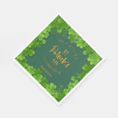 Saint Patrick's Day Kleeblatt Party Serviette (Ecke)