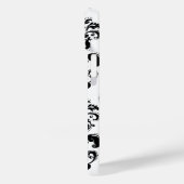 SAINT PATRICK'S DAY KLEEBLATT SCHWARZ-WEISS DAMASK Case-Mate iPhone HÜLLE (Rückseite / Links)