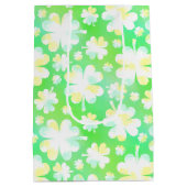 Saint Patrick's Day Kleeblatts Retro Wasserfarbe Mittlere Geschenktüte (Rückseite)
