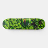 Saint Patrick's Day leprechaun cat lucky Clover sk Skateboard (Horizontal)