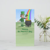 Saint Patrick's Day Leprechaun Karte (Stehend Vorderseite)