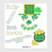 Saint Patrick's Day Leprechaun Vinyl Aufkleber (Blatt)