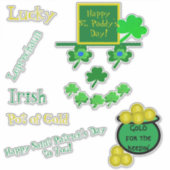 Saint Patrick's Day Leprechaun Vinyl Aufkleber (Vorderseite)