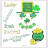 Saint Patrick's Day Leprechaun Vinyl Aufkleber (Blatt)