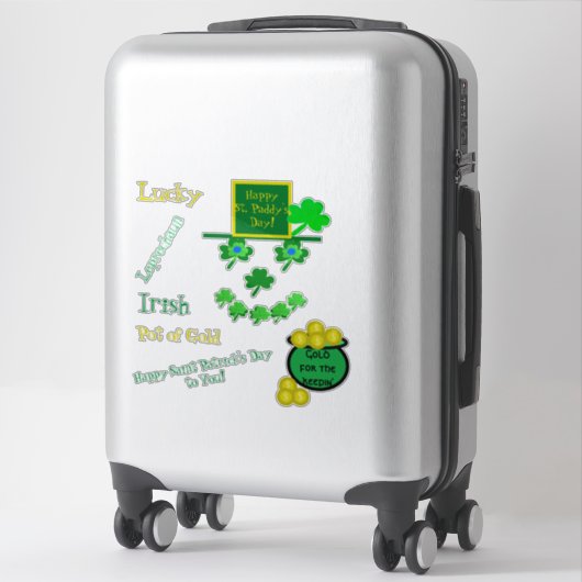 Saint Patrick's Day Leprechaun Vinyl Aufkleber (Koffer)