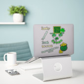 Saint Patrick's Day Leprechaun Vinyl Aufkleber (Laptop auf Schreibtisch)