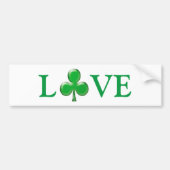 Saint Patrick's Day Liebe Green Clover Kleeblatt B Autoaufkleber (Vorne)