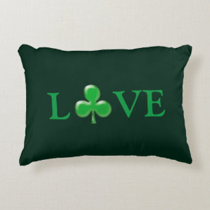 Saint Patrick's Day Liebe Green Clover Kleeblatt Dekokissen