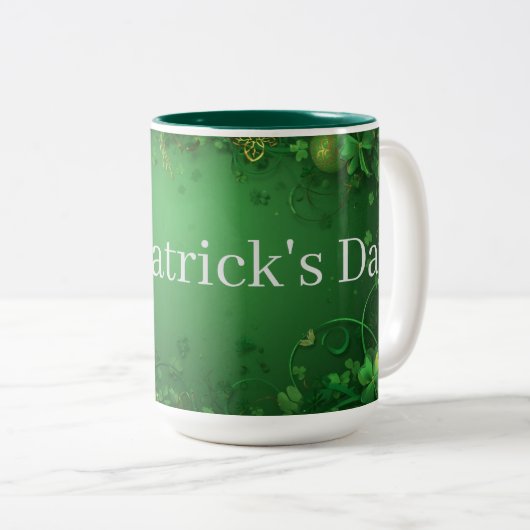 Saint Patrick's Day mug Zweifarbige Tasse (VorderseiteRechts)