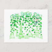 Saint Patrick's Day Paris Frankreich Postkarte (Vorderseite)