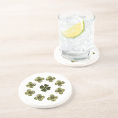 SAINT PATRICK'S DAY PARTY 5 Kleeblatt Sandstein Untersetzer (Seite)