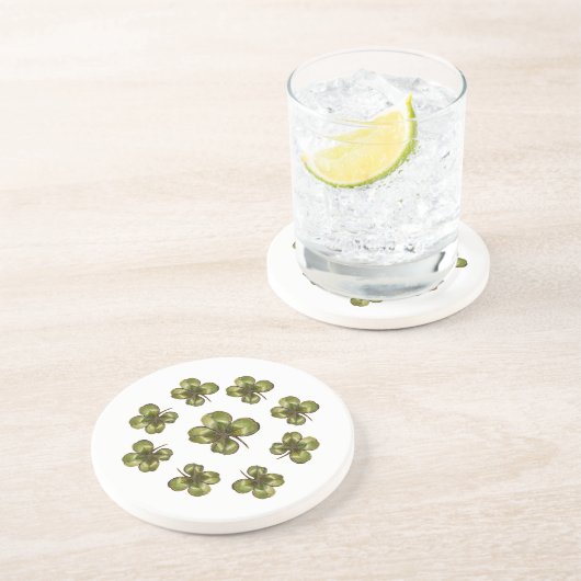 SAINT PATRICK'S DAY PARTY 6 Kleeblatt Getränkeuntersetzer (Seite)