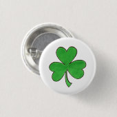 Saint Patrick's Day Party Grünes Kleeblatt Klee Button (Vorne & Hinten)