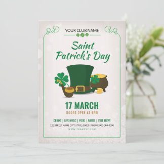 Saint Patricks Day Party Invitation Einladung