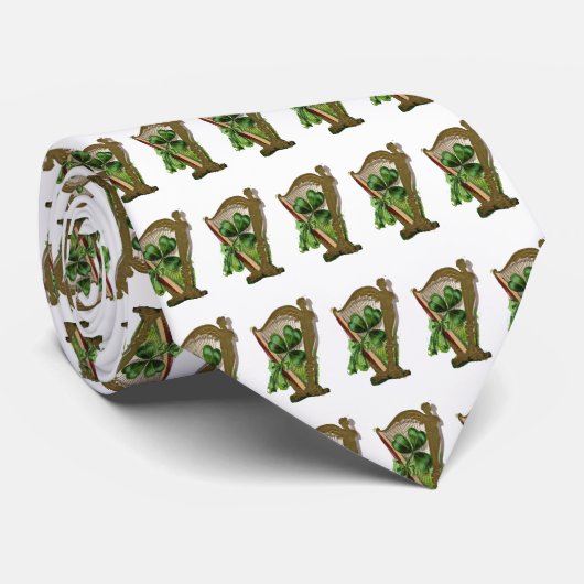 SAINT PATRICK'S DAY PARTY /IRISH HARP AND KLEEBLAT KRAWATTE (Gerollt)