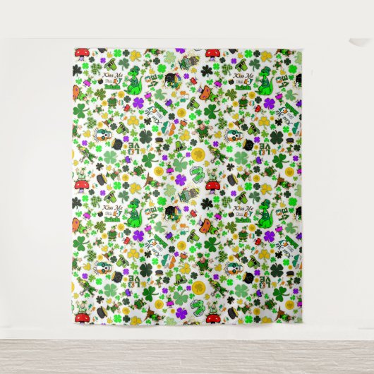 Saint Patrick's Day Race Parade Party Fotobooth Wandteppich (Vorderseite)