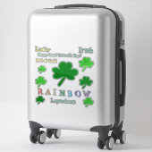 Saint Patrick's Day Rainbow Kleeblatts Vinyl Aufkleber (Koffer)