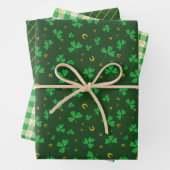 Saint Patricks Day Shamrock & Lucky Charms Green Geschenkpapier Set (Beispiel)