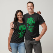 Saint Patrick's Day Shamrocks Skull T-Shirt (Unisex)