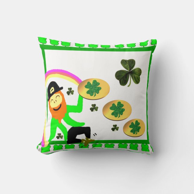 Saint Patrick's Day Throw Kissen (Vorderseite)