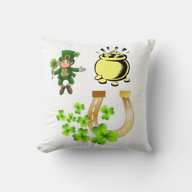 Saint Patrick's Day Throw Kissen (Vorderseite)