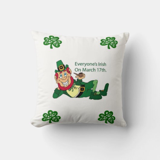 Saint Patrick's Day Throw Kissen (Vorderseite)