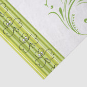 Saint Patrick's Day Tissue Paper Kleeblatt Floral Seidenpapier (Ausschnitt)