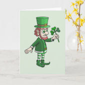 Saint Patrick's Day with Leprechaun Karte (Gelbe Blume)