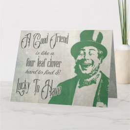 Saint Patricks Freundschaft Vintage-Typografie Karte