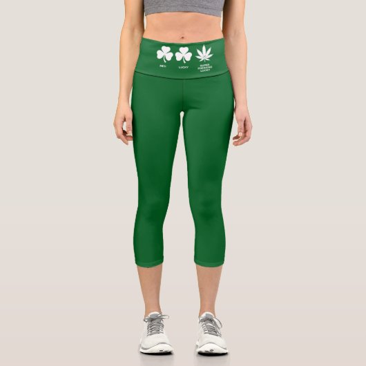 Saint Patricks Funny Party für Typ Capri Leggings (Vorderseite)