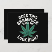Saint Patricks Funny Party für Typ Große Parade Postkarte (Vorne/Hinten)