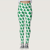 Saint Patricks Green Kleeblatt Pattern Leggings (Vorderseite)