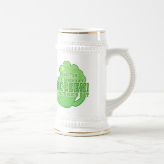 Saint Patricks Green Slogan Bierglas