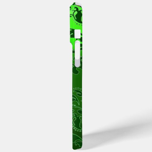 SAINT PATRICK'S KLEEBLATT GREEN DAMASK Case-Mate iPhone HÜLLE (Rückseite / Links)