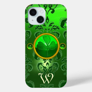 SAINT PATRICK'S KLEEBLATT GREEN DAMASK MONOGRAM Case-Mate iPhone HÜLLE