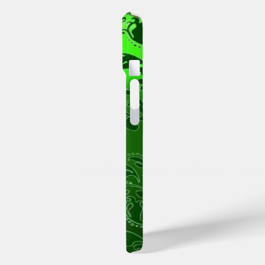 SAINT PATRICK'S KLEEBLATT GREEN DAMASK MONOGRAM Case-Mate iPhone HÜLLE (Rückseite / Links)