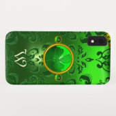 SAINT PATRICK'S KLEEBLATT GREEN DAMASK MONOGRAM Case-Mate iPhone HÜLLE (Rückseite (Horizontal))