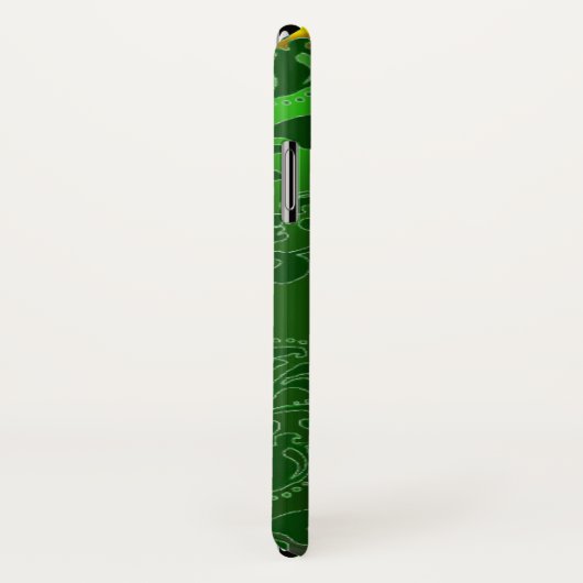 SAINT PATRICK'S KLEEBLATT GREEN DAMASK MONOGRAM Case-Mate iPhone HÜLLE (Hinten/Rechts)