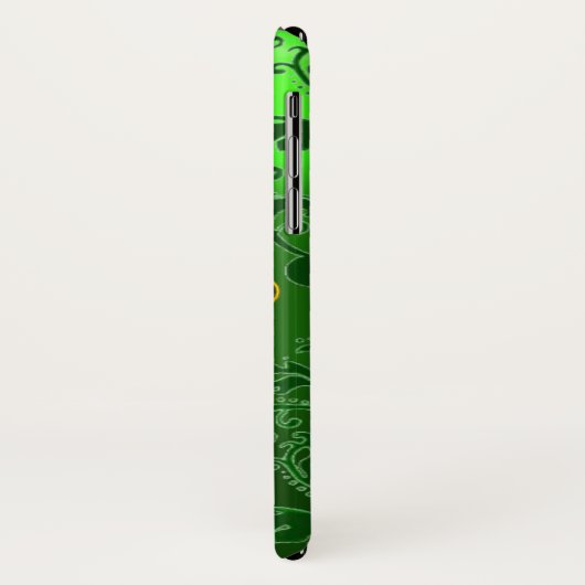 SAINT PATRICK'S KLEEBLATT GREEN DAMASK MONOGRAM Case-Mate iPhone HÜLLE (Hinten/Links)