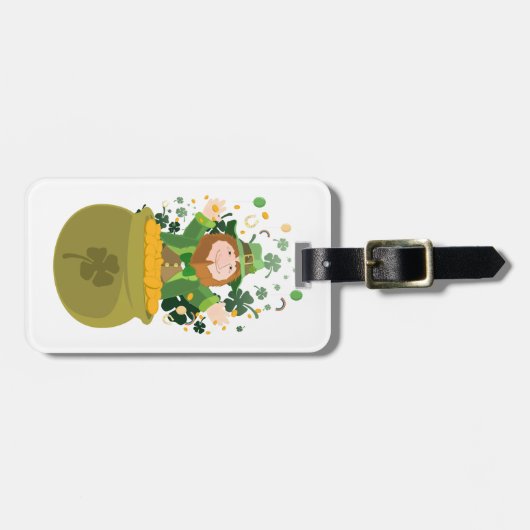 Saint Patrick's Leprechaun Gepäckanhänger (Vorderseite horizontal)