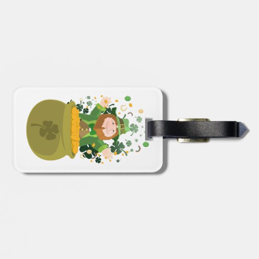 Saint Patrick's Leprechaun Gepäckanhänger (Rückseite horizontal)