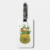 Saint Patrick's Leprechaun Gepäckanhänger (Rückseite vertikal)