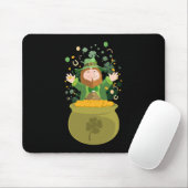 Saint Patrick's Leprechaun Gold Mousepad (Mit Mouse)