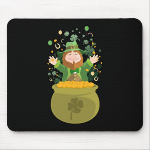 Saint Patrick's Leprechaun Gold Mousepad