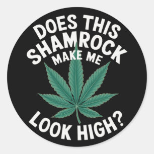 Saint Patricks Lustige Party für Männer Tolle Para Runder Aufkleber