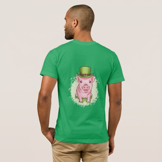 Saint Patricks Pig T-Shirt (Schwarz voll)